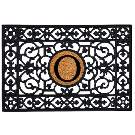 Calloway Mills Monogram Insert Door Mat, Black, Natural, 24 in W x 36 in L 160012436O